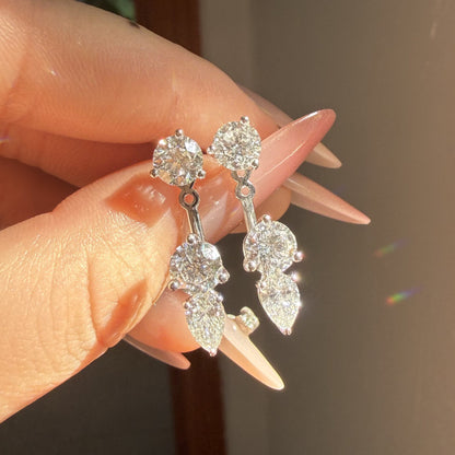 Pirmiana Customized 14k white Gold 4.5ct total Lab Grown Diamond Earrings for Women Party Gift