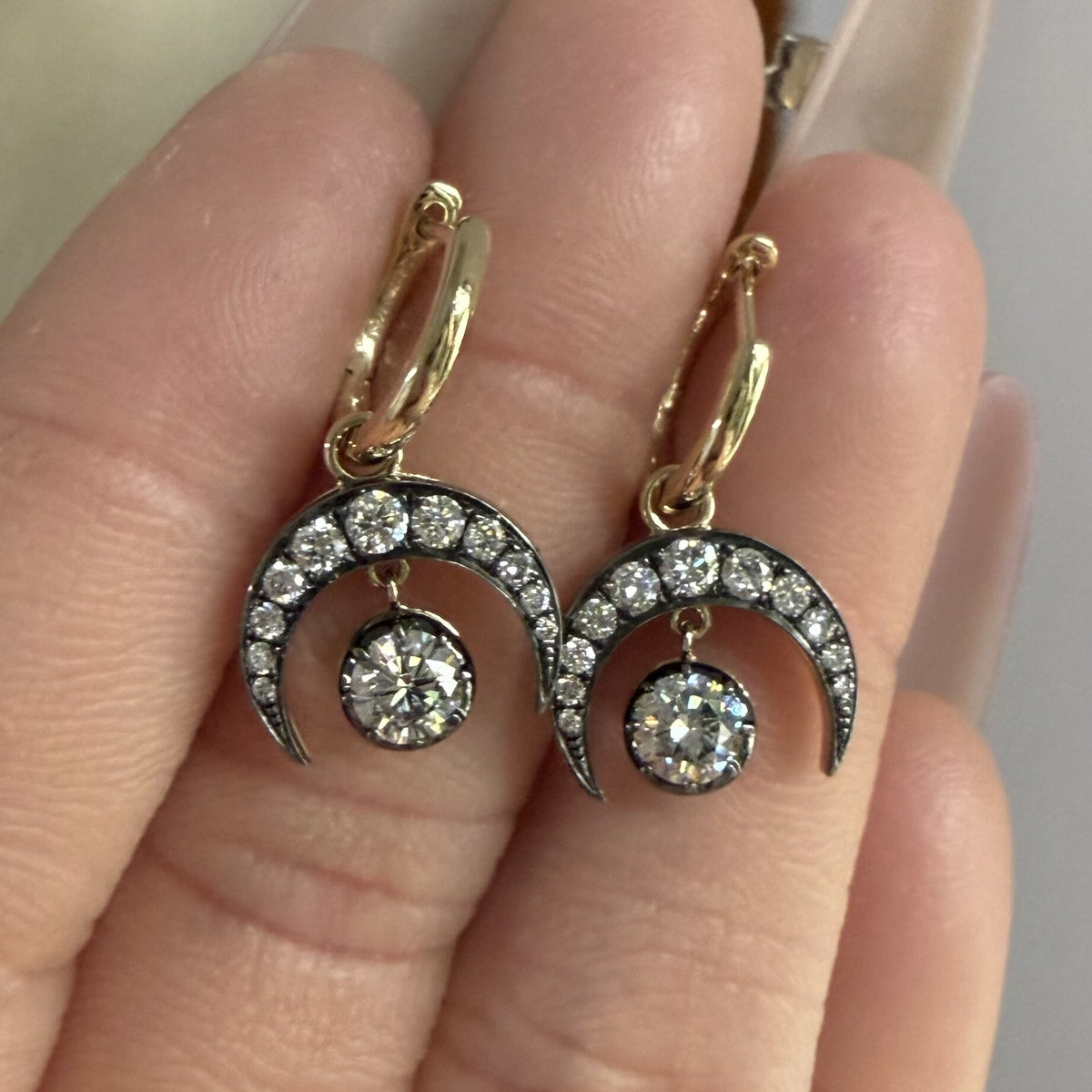 Pirmiana Customized 14k Yellow Gold 0.25ct eachLab Grown Diamond Earrings for Women Party Gift