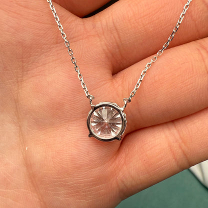Ruif Jewelry Classic Design 18k white gold 3ct Round Shape Lab Grown Diamond Pendant Necklace Gemstone Jewelry