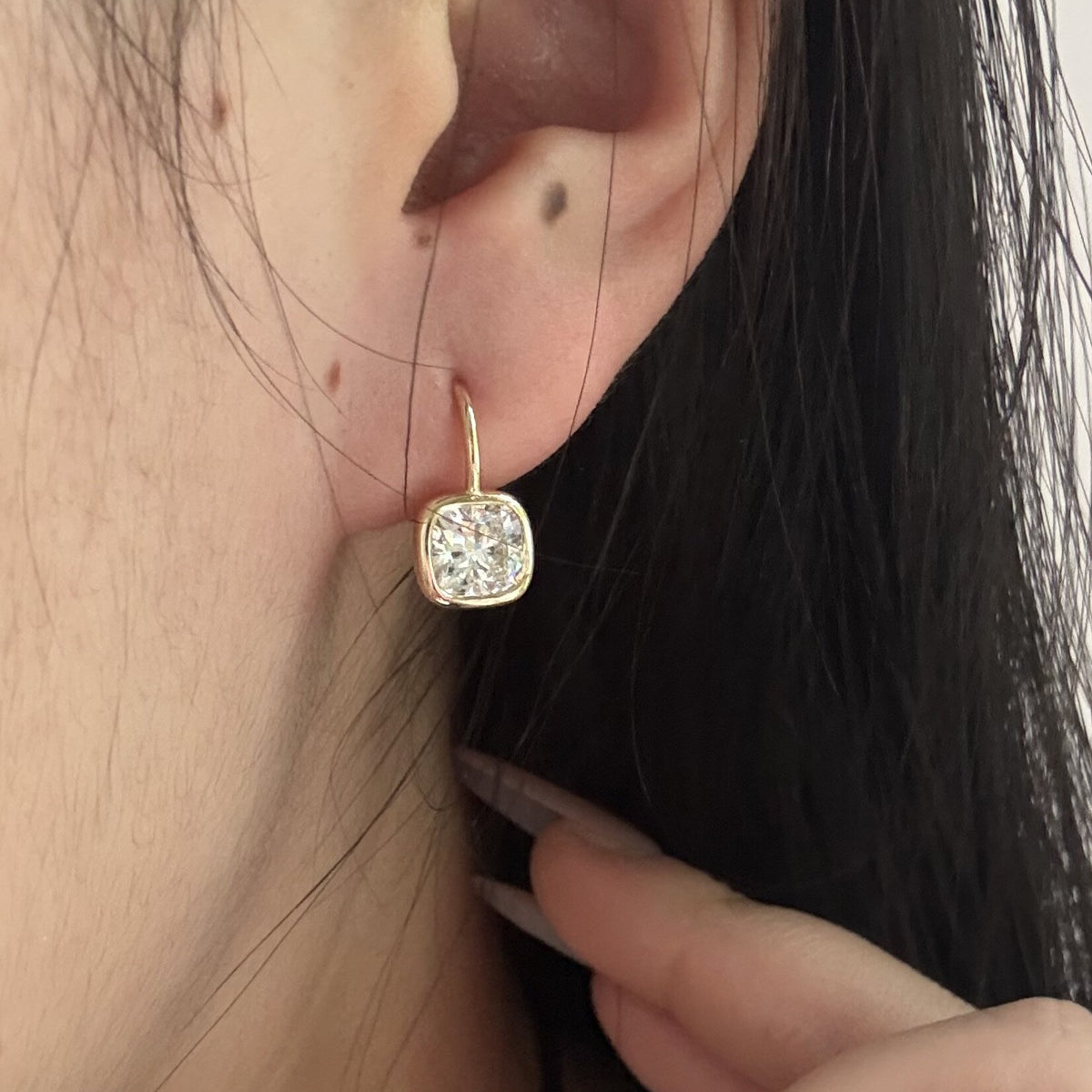Pirmiana Customized 14k Yellow Gold 1ct each Lab Grown Diamond Earrings for Women Party Gift