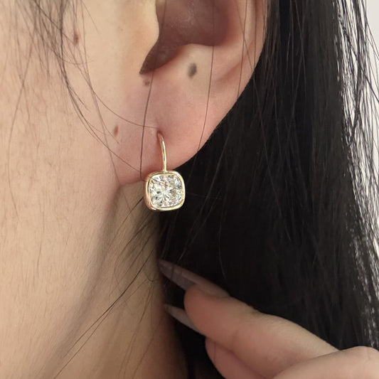 Pirmiana Customized 14k Yellow Gold 1ct each Lab Grown Diamond Earrings for Women Party Gift