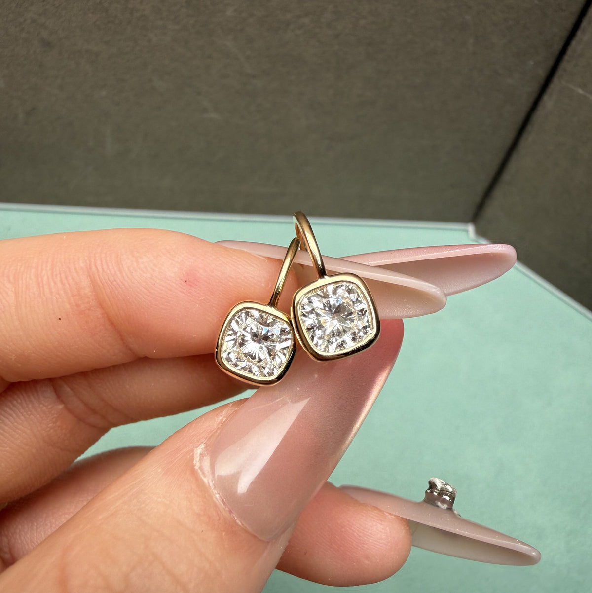 Pirmiana Customized 14k Yellow Gold 1ct each Lab Grown Diamond Earrings for Women Party Gift