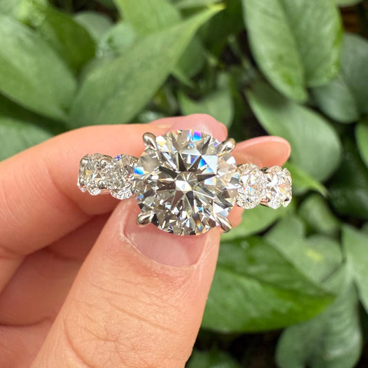 Pirmiana Jewelry Custom Design 18k White Gold Ring for Women 3.05ct Lab Grown Diamond Jewelry