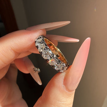 Pirmiana Jewelry Customized 18k 4mm 0.25ct each round shape Lab Grown Diamond Rings Engagement Wedding Band for Women Fine Jewelry