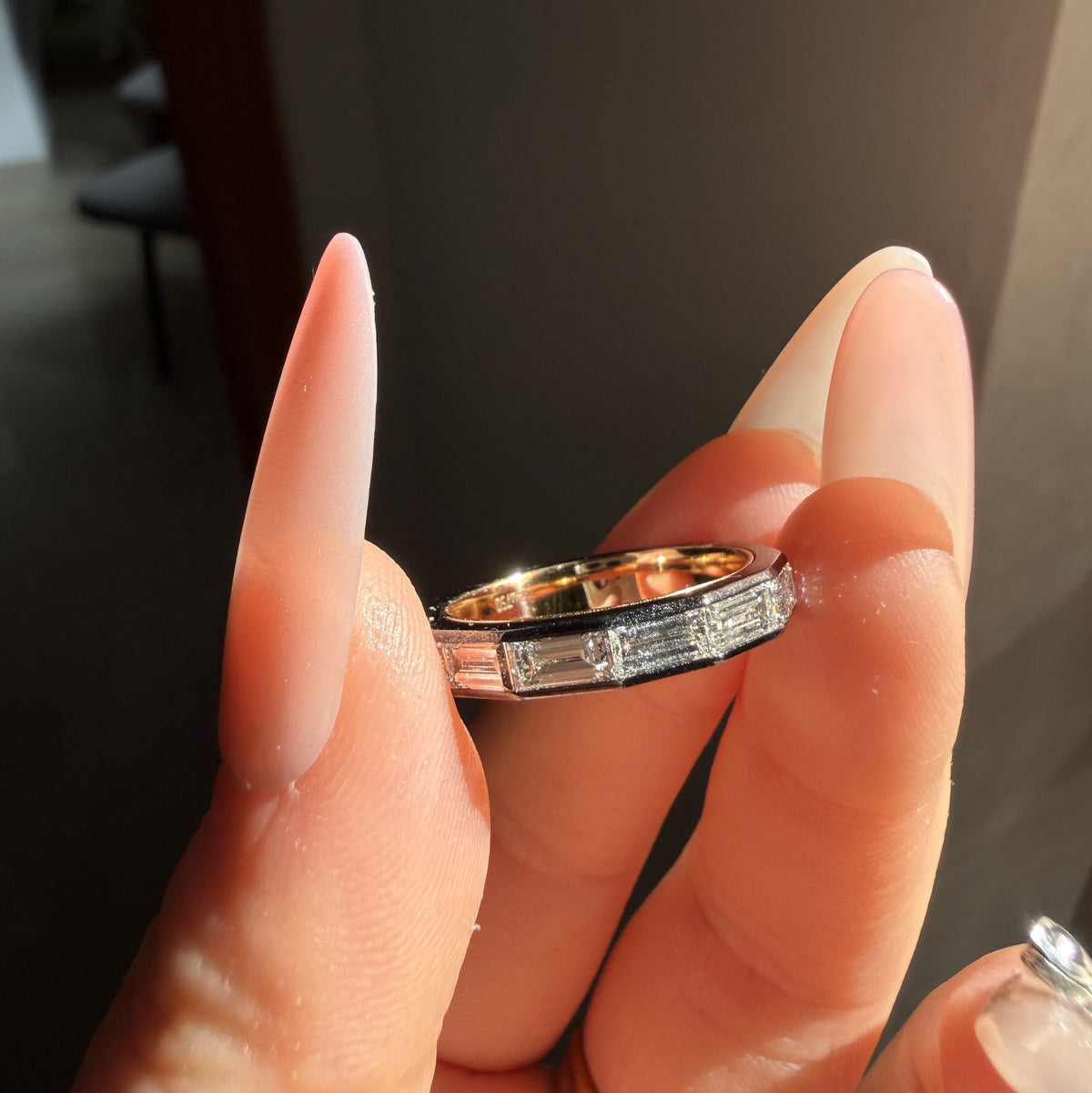 Pirmiana Jewelry Customized 18k 2.5x5mm 0.2ct each Lab Grown Diamond Rings Engagement Wedding Band for Women Fine Jewelry
