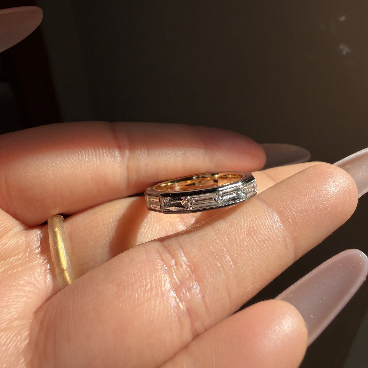 Pirmiana Jewelry Customized 18k 2.5x5mm 0.2ct each Lab Grown Diamond Rings Engagement Wedding Band for Women Fine Jewelry