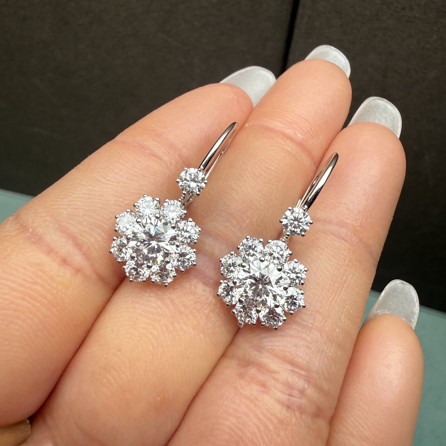 Pirmiana Customized 14k White Gold 0.6ct Lab Grown Diamond Earrings for Women Party Gift