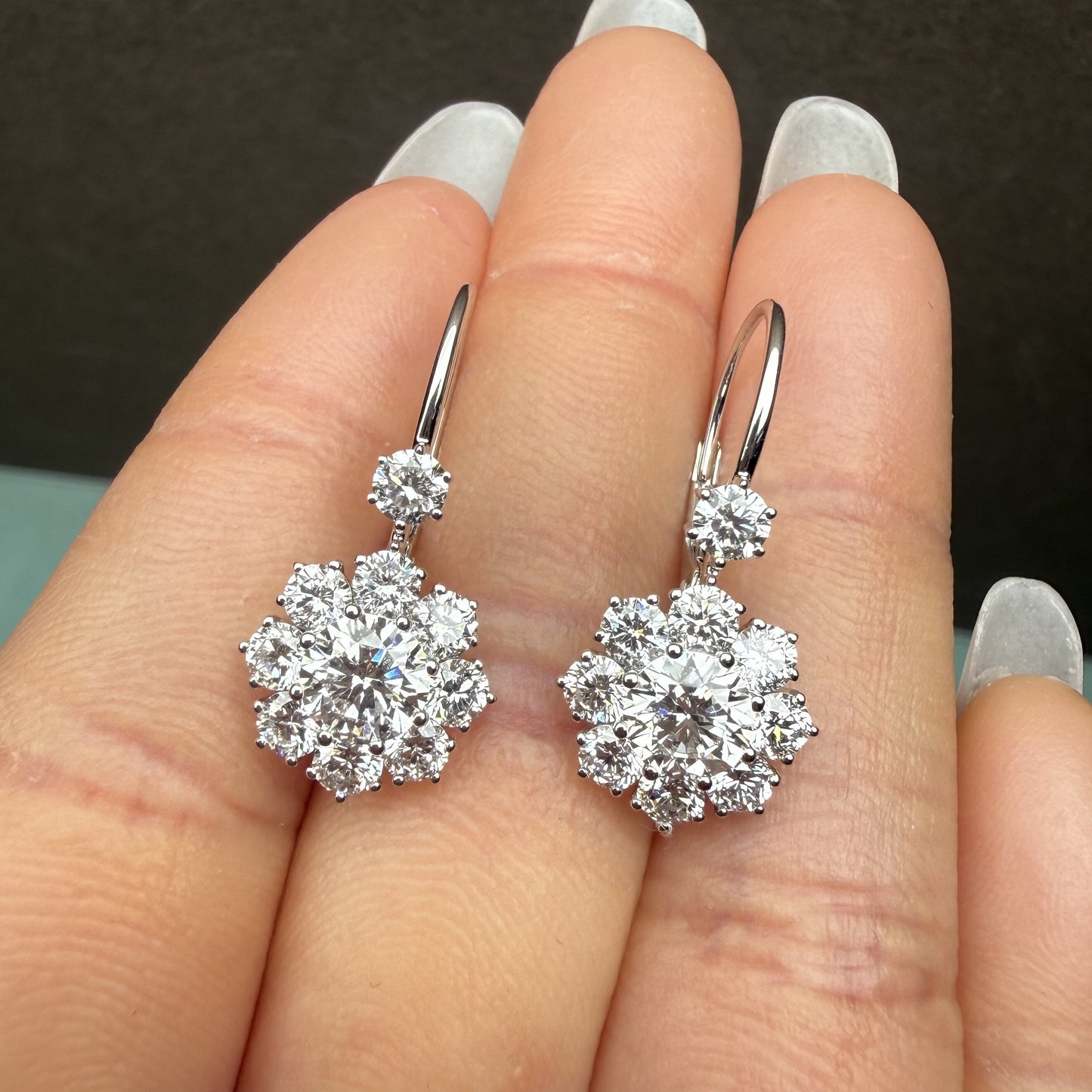 Pirmiana Customized 14k White Gold 0.6ct Lab Grown Diamond Earrings for Women Party Gift