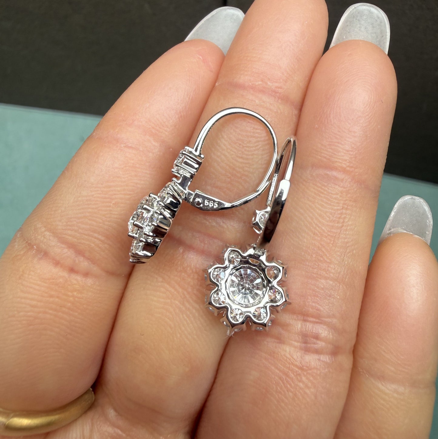 Pirmiana Customized 14k White Gold 0.6ct Lab Grown Diamond Earrings for Women Party Gift