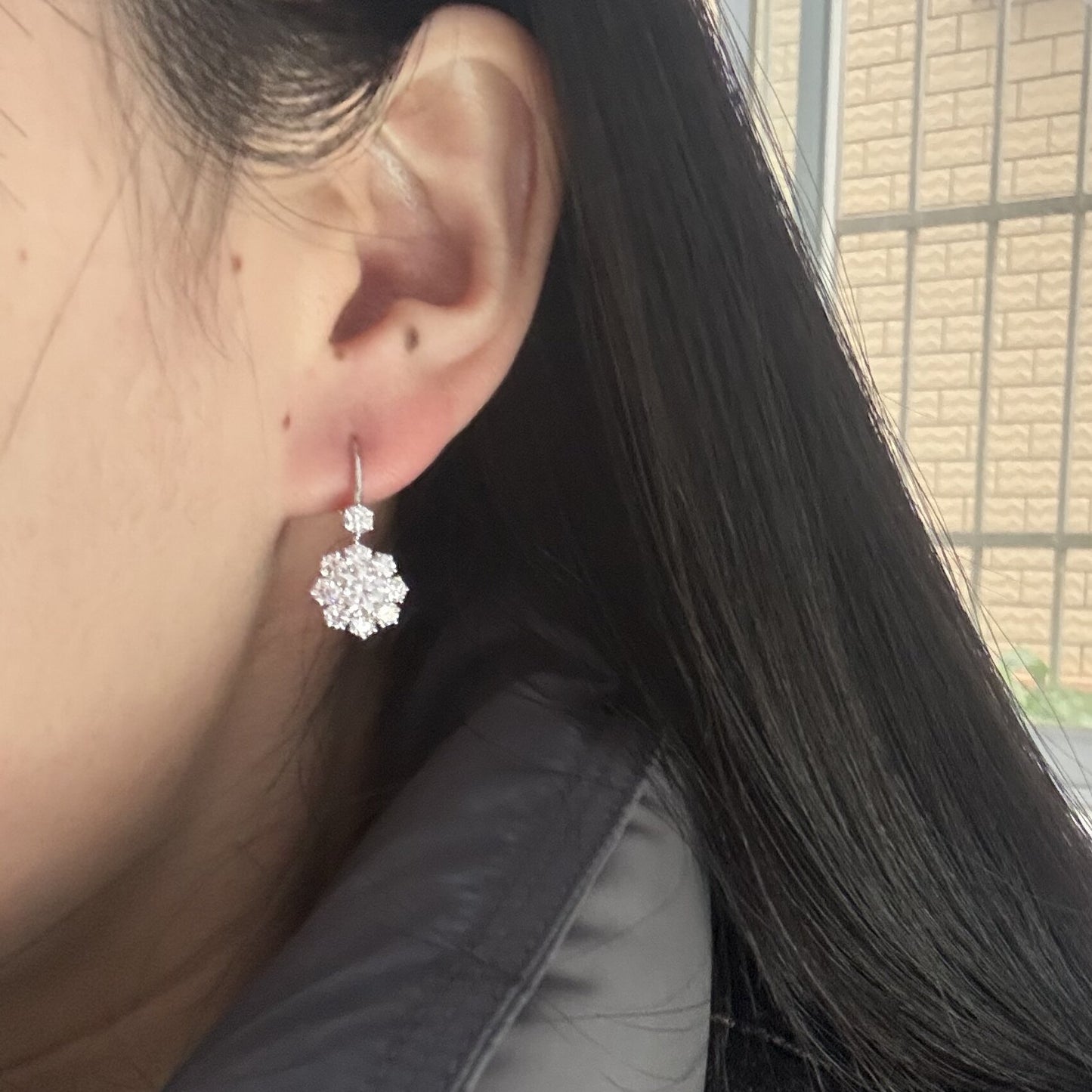 Pirmiana Customized 14k White Gold 0.6ct Lab Grown Diamond Earrings for Women Party Gift