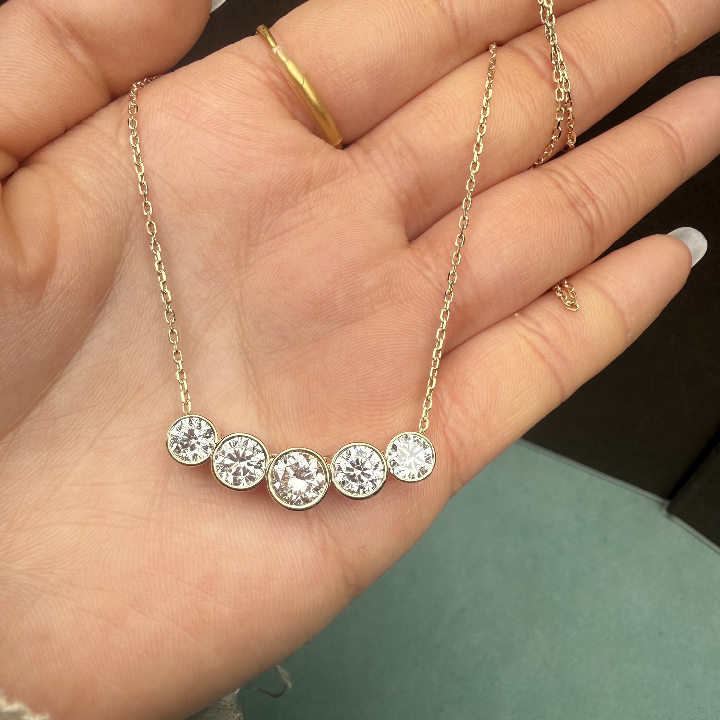 Pirmiana Jewelry Customized 14k Yellow Gold Lab Grown Diamond Necklace for Women Party Gift
