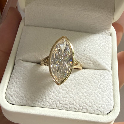 Pirmiana Jewelry Customized 18k Yellow gold 5ct E VVS2 Lab Grown Diamond Rings Engagement Wedding Band for Women Fine Jewelry