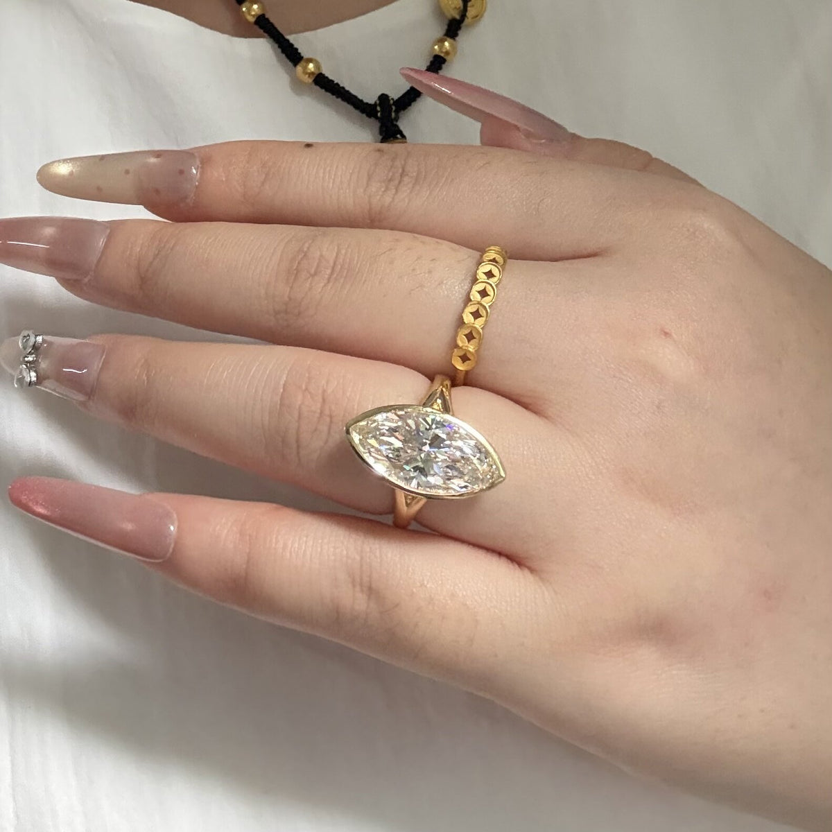 Pirmiana Jewelry Customized 18k Yellow gold 5ct E VVS2 Lab Grown Diamond Rings Engagement Wedding Band for Women Fine Jewelry