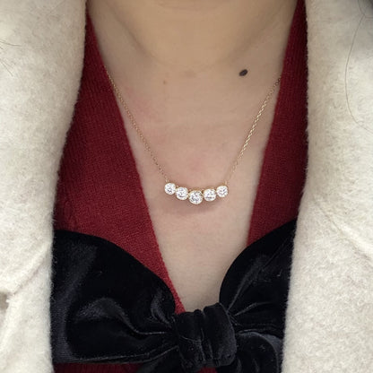 Pirmiana Jewelry Customized 14k Yellow Gold Lab Grown Diamond Necklace for Women Party Gift