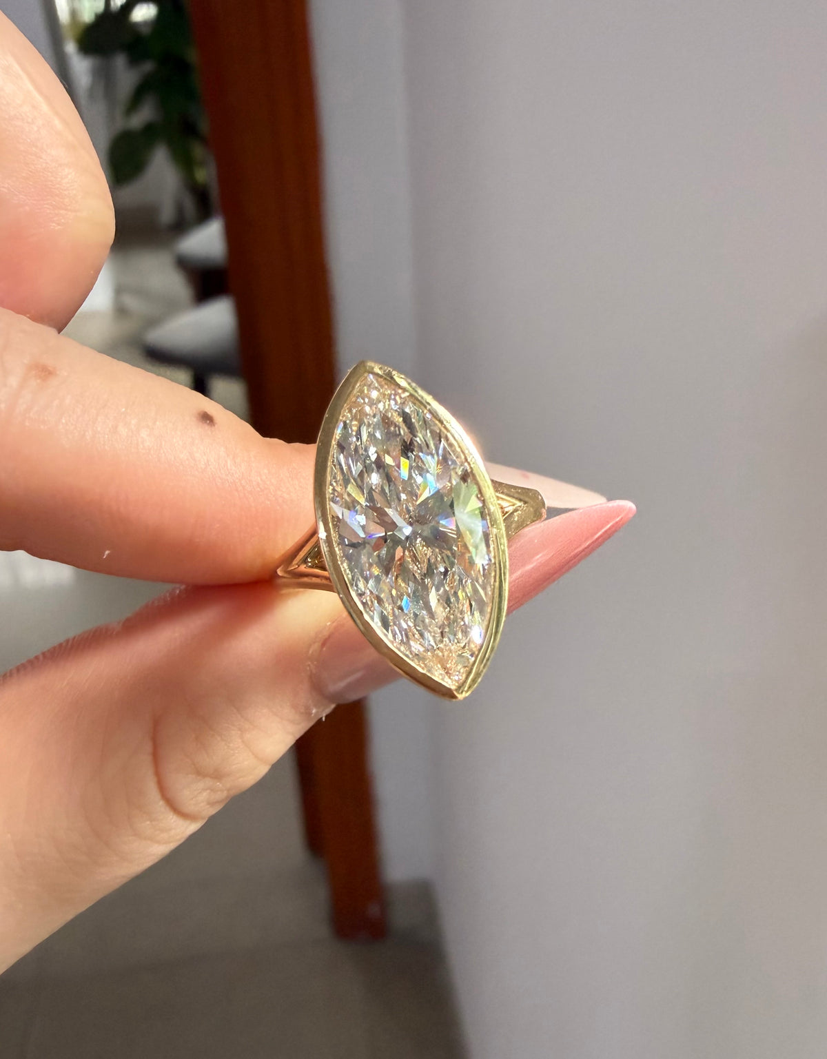 Pirmiana Jewelry Customized 18k Yellow gold 5ct E VVS2 Lab Grown Diamond Rings Engagement Wedding Band for Women Fine Jewelry