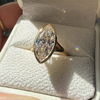 Pirmiana Jewelry Customized 18k Yellow gold 5ct E VVS2 Lab Grown Diamond Rings Engagement Wedding Band for Women Fine Jewelry