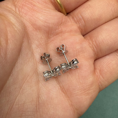 Pirmiana Custom Design Platinum Earrings for Women Lab Grown Diamond Jewelry