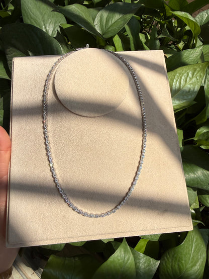 Pirmiana Jewelry Classic Design 18K White Gold 10.7CT HPHT Diamond Tennis Necklace luxe Jewelry for Party Wedding Gift