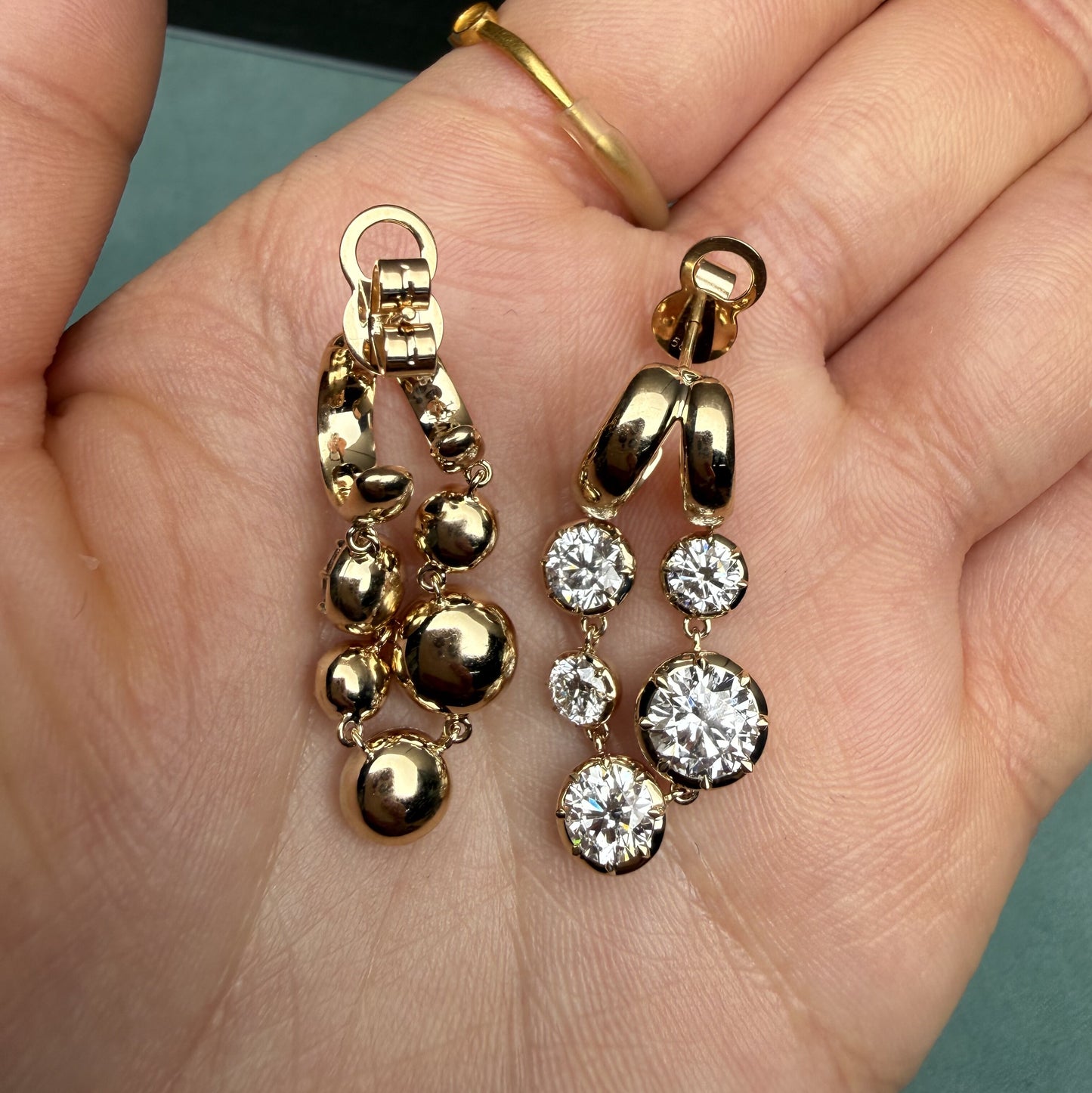 Pirmiana Custom Design 14K Yellow Gold Earrings for Women 5.5ct HPHT Lab Grown Diamond Jewelry