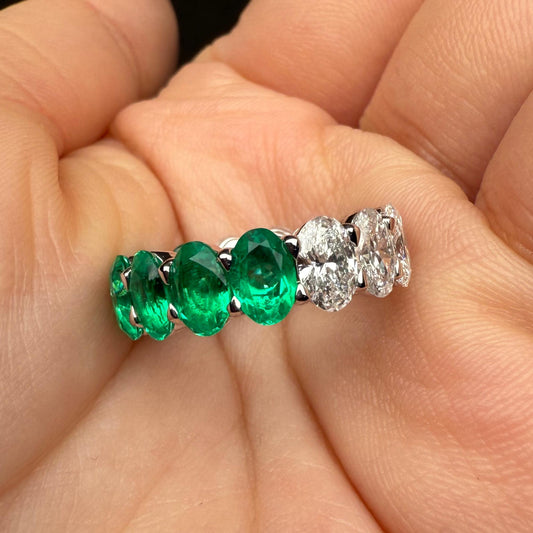 Pirmiana Custom Design 18k White Gold Eternity Ring for Women 0.5ct Each Lab Grown Diamond And DEF Lab Grown Diamond Jewelry