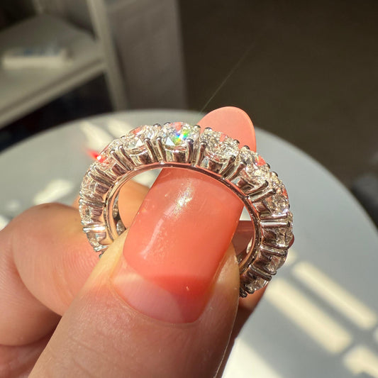 Pirmiana Jewelry Customized 18k white gold 0.4ct X 17pcs Each Lab Grown Diamond Eternity Rings Engagement Wedding Band Rings for Women Fine Jewelry
