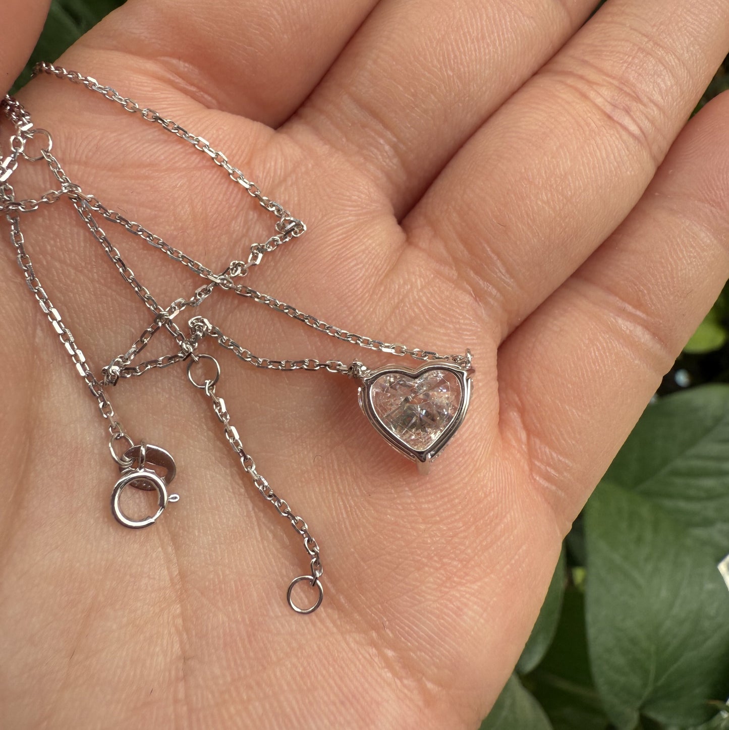 Ruif Jewelry Classic Design 18k white gold 3ct Heart Shape Lab Grown Diamond Pendant Necklace Gemstone Jewelry