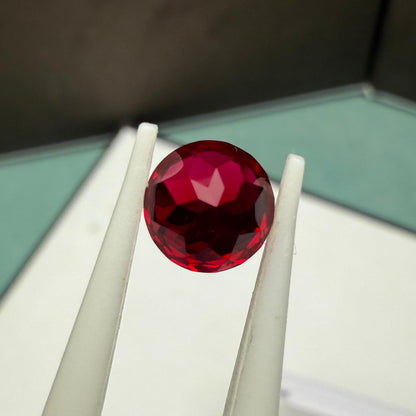 Pirmiana 2.2ct Round Shape Pigeon Blood Red Lab Grown Ruby Loose Stones For Jewerly Making