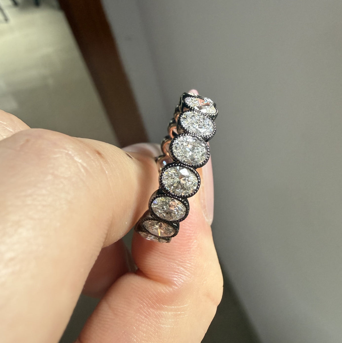 Pirmiana Jewelry Customized 18k 4x5mm 0.3ct each oval shape Lab Grown Diamond Rings Engagement Wedding Band for Women Fine Jewelry