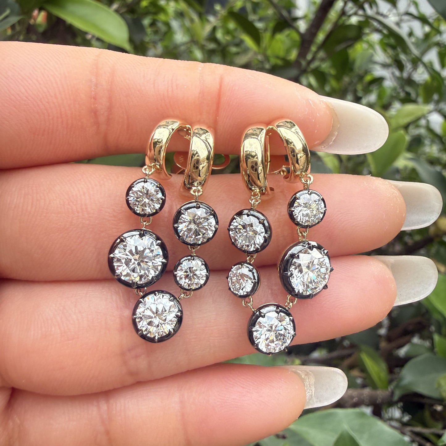 Pirmiana Custom Design 14K Yellow Gold Earrings for Women 5.5ct HPHT Lab Grown Diamond Jewelry
