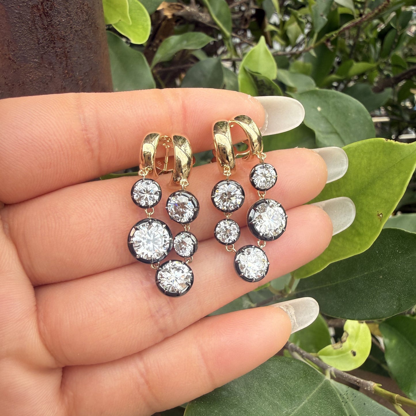 Pirmiana Custom Design 14K Yellow Gold Earrings for Women 5.5ct HPHT Lab Grown Diamond Jewelry