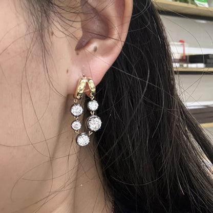 Pirmiana Custom Design 14K Yellow Gold Earrings for Women 5.5ct HPHT Lab Grown Diamond Jewelry
