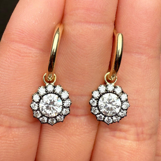 Pirmiana Custom Design 14K Yellow Gold Earrings for Women 0.5ct HPHT Lab Grown Diamond Jewelry