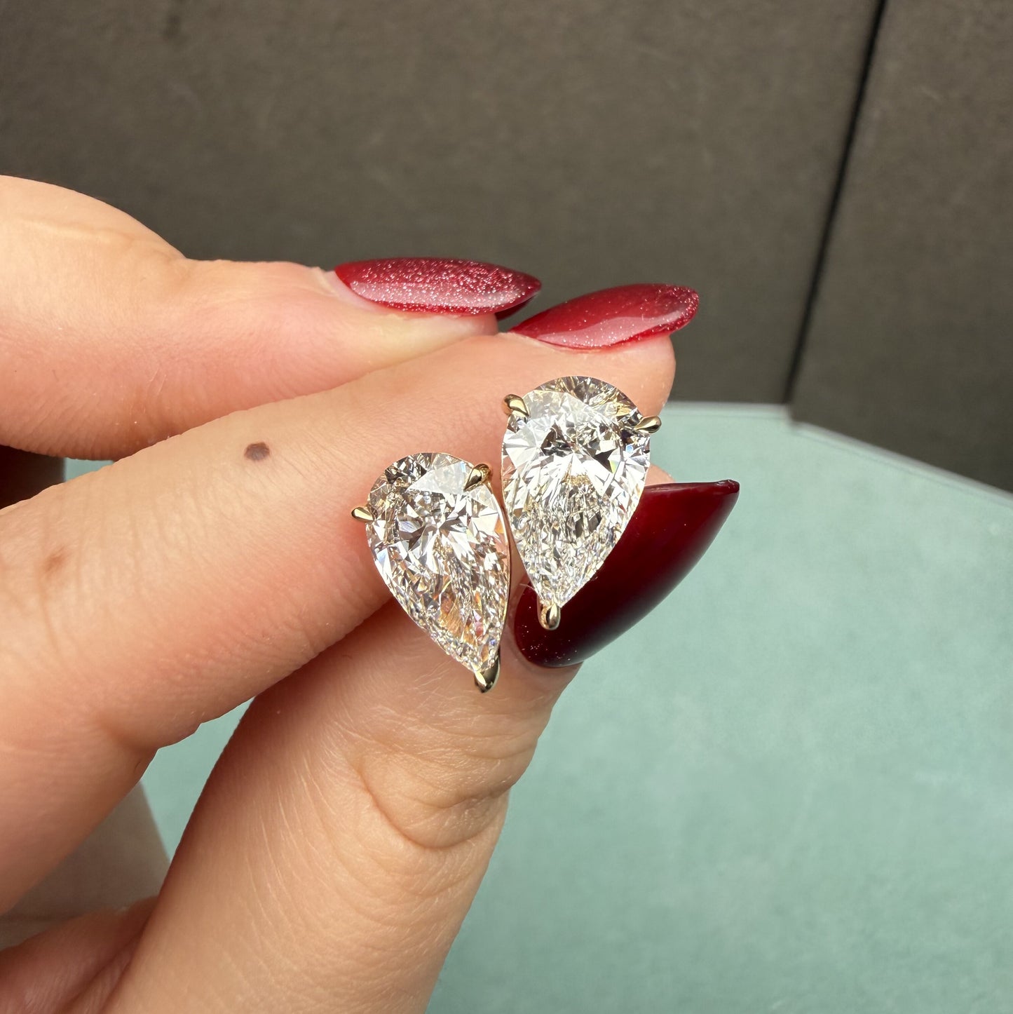 Pirmiana Jewelry Custom Design 18K Yellow Gold Earrings for Women 2ct each CVD Lab Grown Diamond Jewelry
