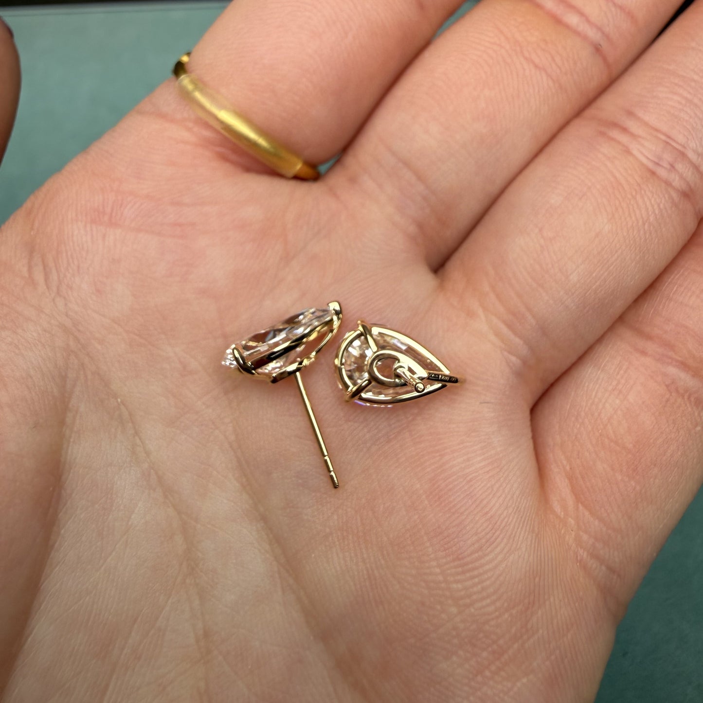 Pirmiana Jewelry Custom Design 18K Yellow Gold Earrings for Women 2ct each CVD Lab Grown Diamond Jewelry