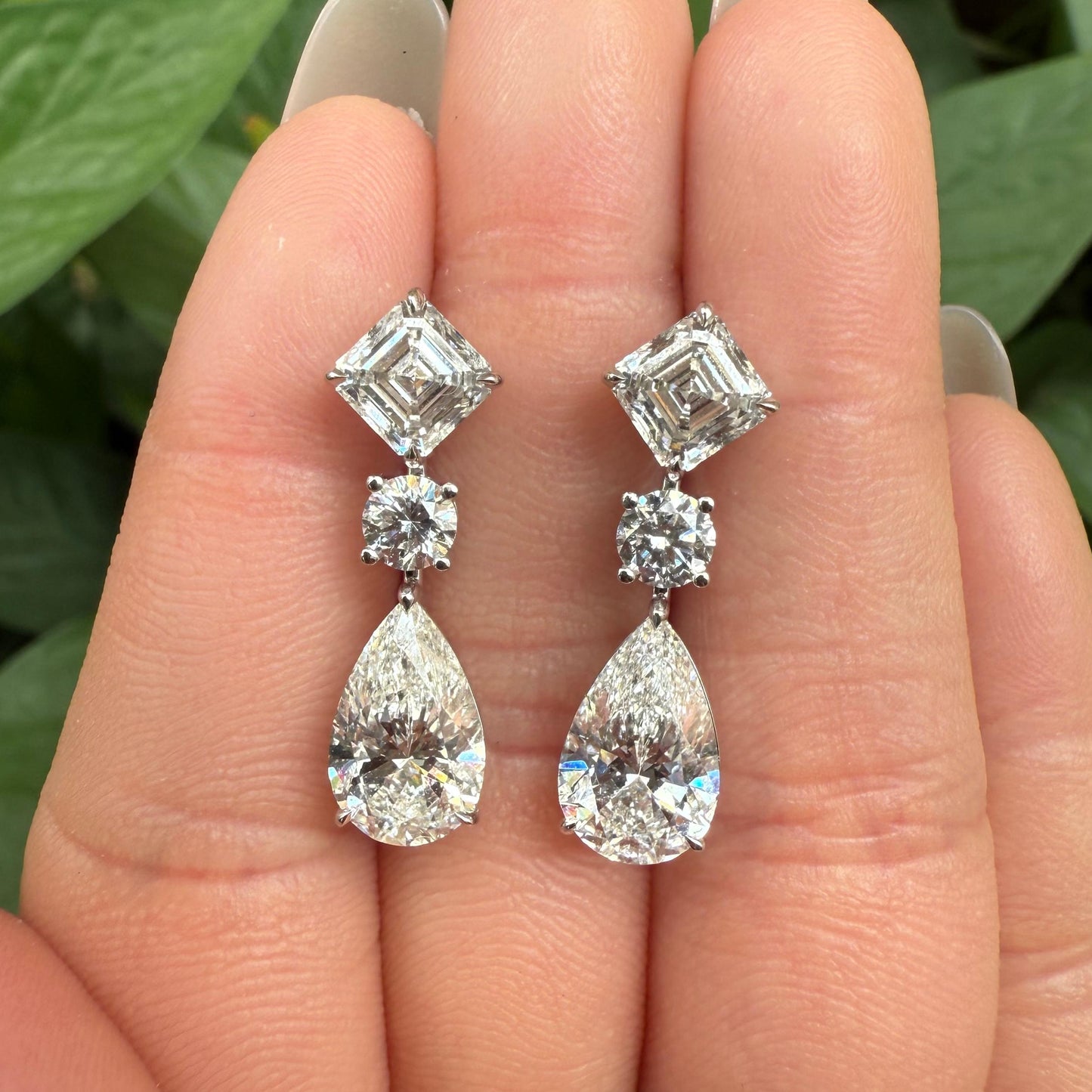 Pirmiana Custom Design 18K White Gold Earrings For Women 2ct Each F CVD Diamond Jewelry