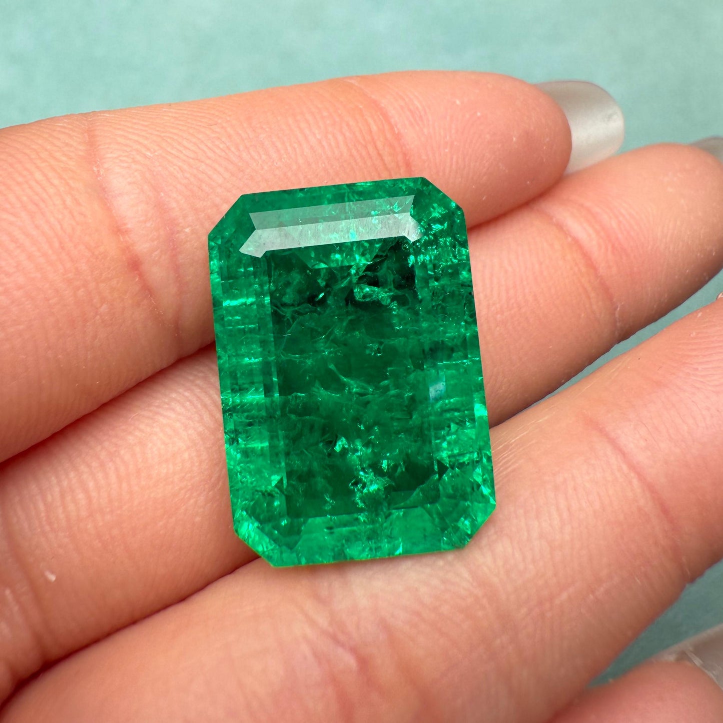 Pirmiana 22.68ct Emerald Cut Lab Grown Emerald