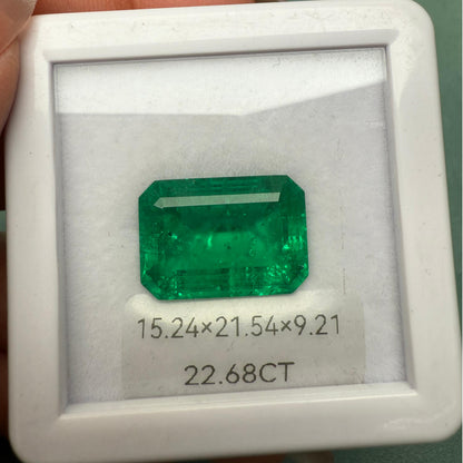 Pirmiana 22.68ct Emerald Cut Lab Grown Emerald