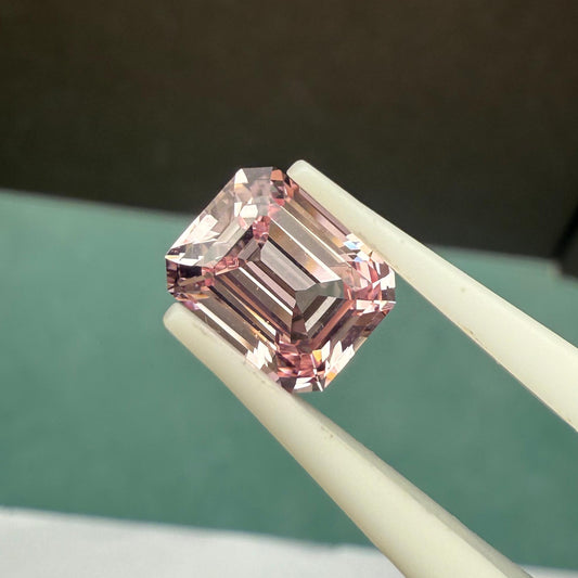 Pirmiana Emerald Cut Lab Grown Pink Sapphire Loose Gemstones for Jewelry Making
