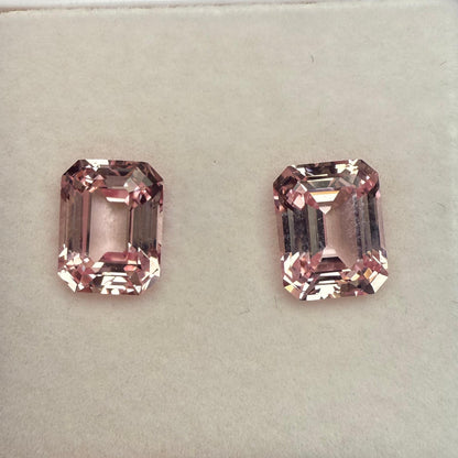 Pirmiana Emerald Cut Lab Grown Pink Sapphire Loose Gemstones for Jewelry Making