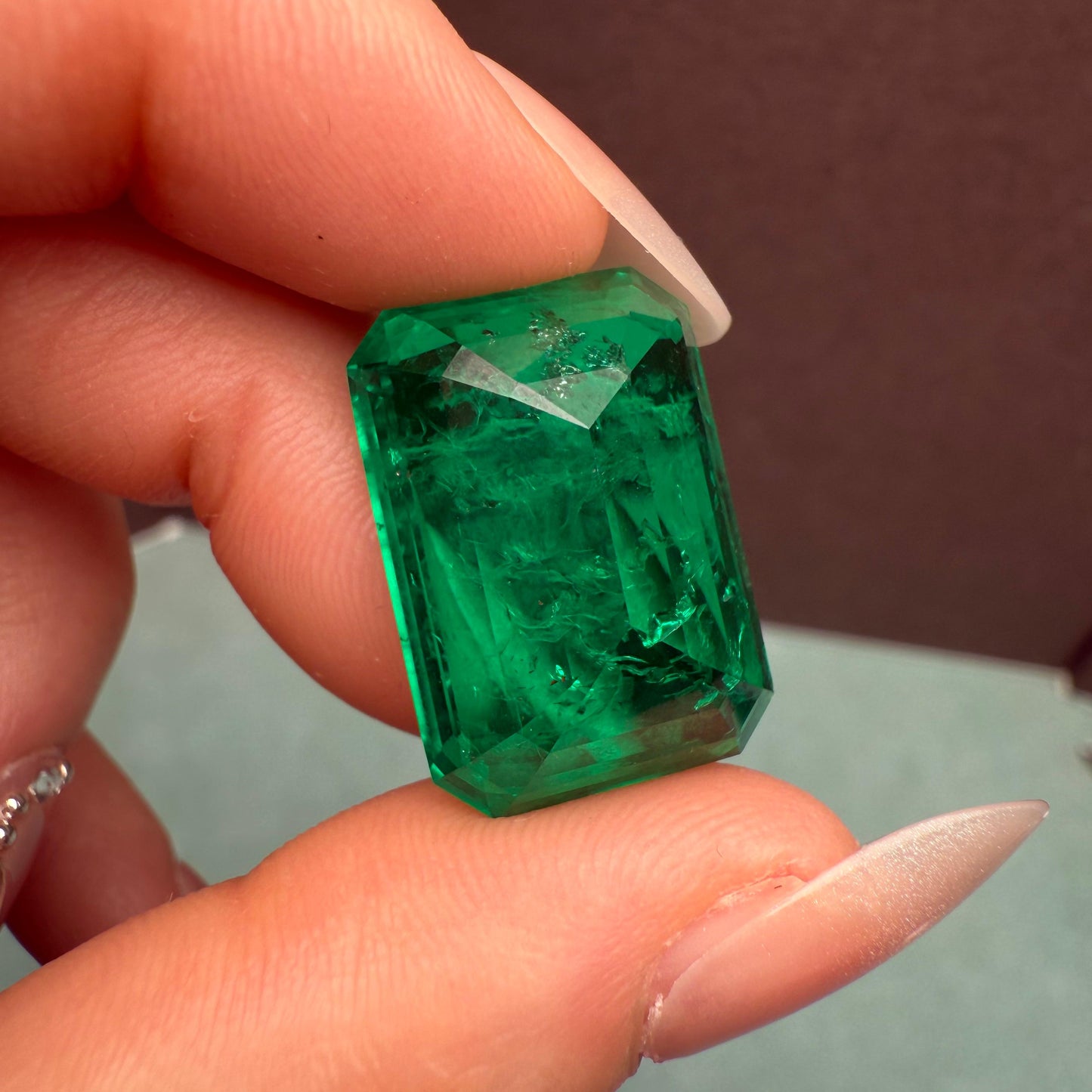 Pirmiana 22.68ct Emerald Cut Lab Grown Emerald