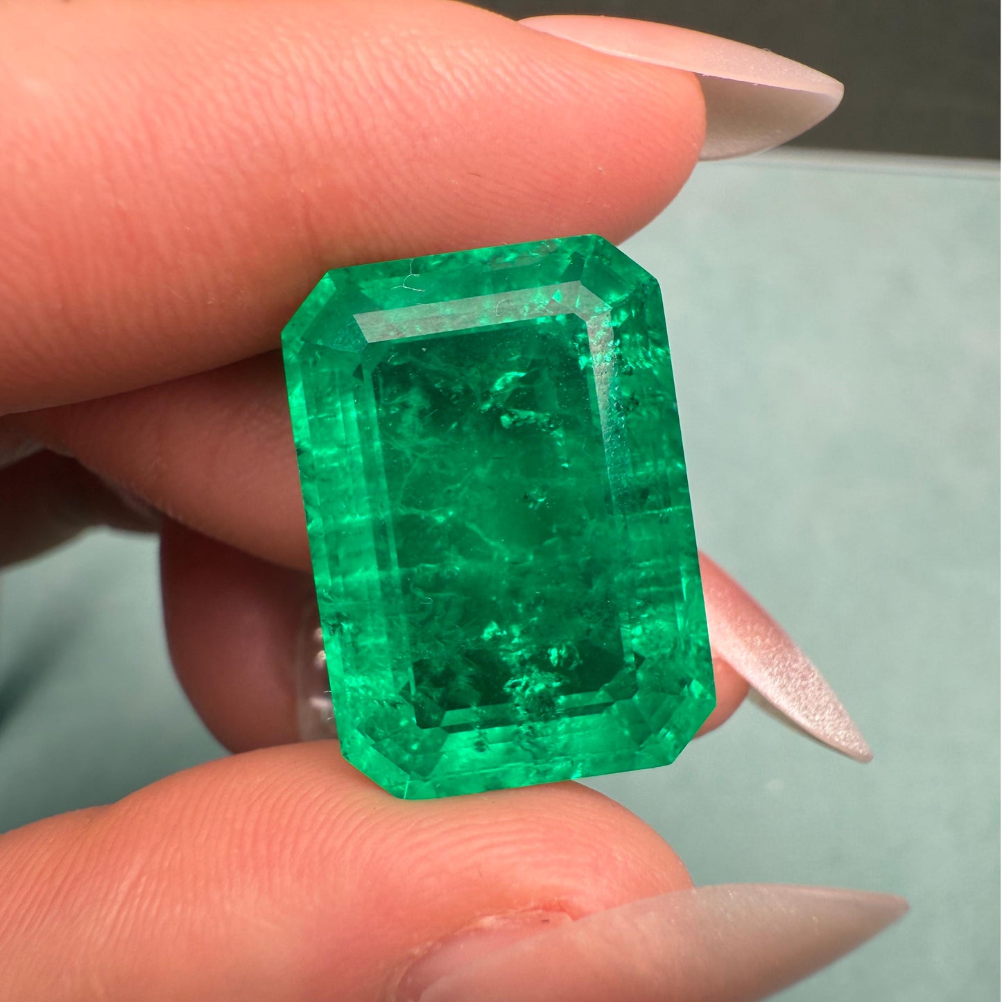 Pirmiana 22.68ct Emerald Cut Lab Grown Emerald