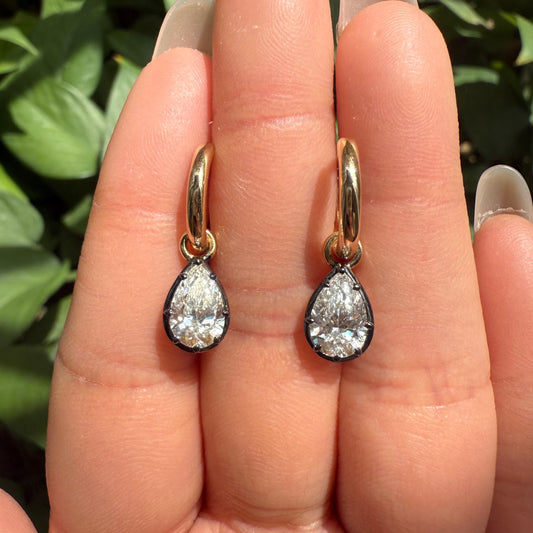 Pirmiana Customized 14k Yellow Gold 1ct Lab Grown Diamond Earrings for Women Party Gift