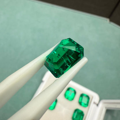 Pirmiana 4.8ct Emerald Cut Lab Grown Emerald