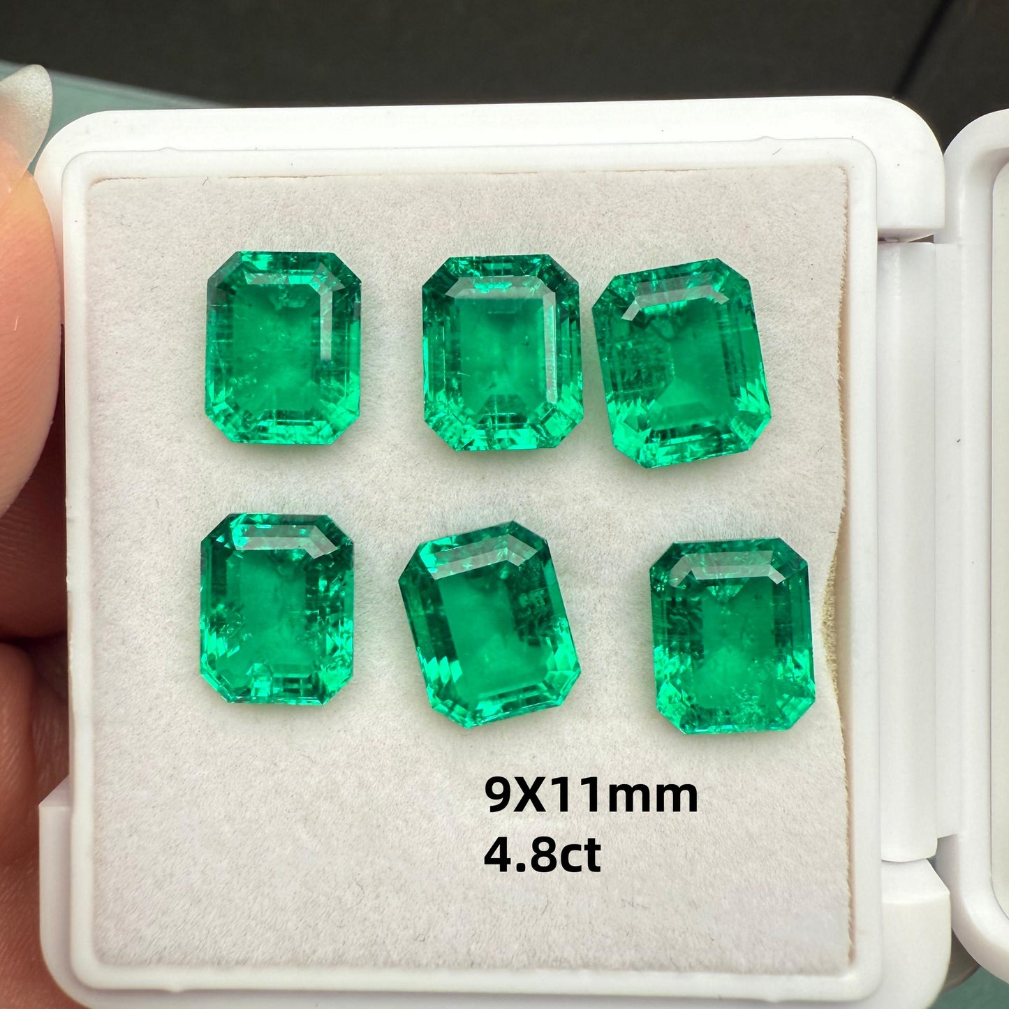 Pirmiana 4.8ct Emerald Cut Lab Grown Emerald