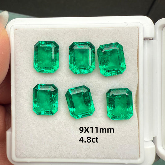 Pirmiana 4.8ct Emerald Cut Lab Grown Emerald