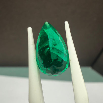 Pirmiana 4.8ct Pear Shape Lab Grown Emerald