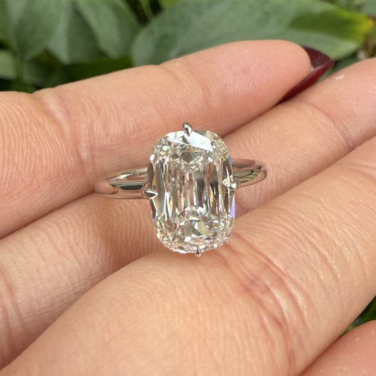 Pirmiana Jewelry Customized 14k White Gold 3.4ct Lab Grown Diamond Rings Engagement Wedding Band Rings for Women Fine Jewelry