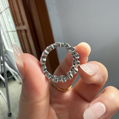 Primiana 14K White Gold 3.8x5.3mm 0.3ct Each Oval Shape Main Stone Lab Diamond Eternal Ring Girlfriend Gift