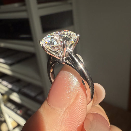 Pirmiana Custom Design 18k White Gold Ring for Women 5ct CVD Lab Grown Diamond Jewelry