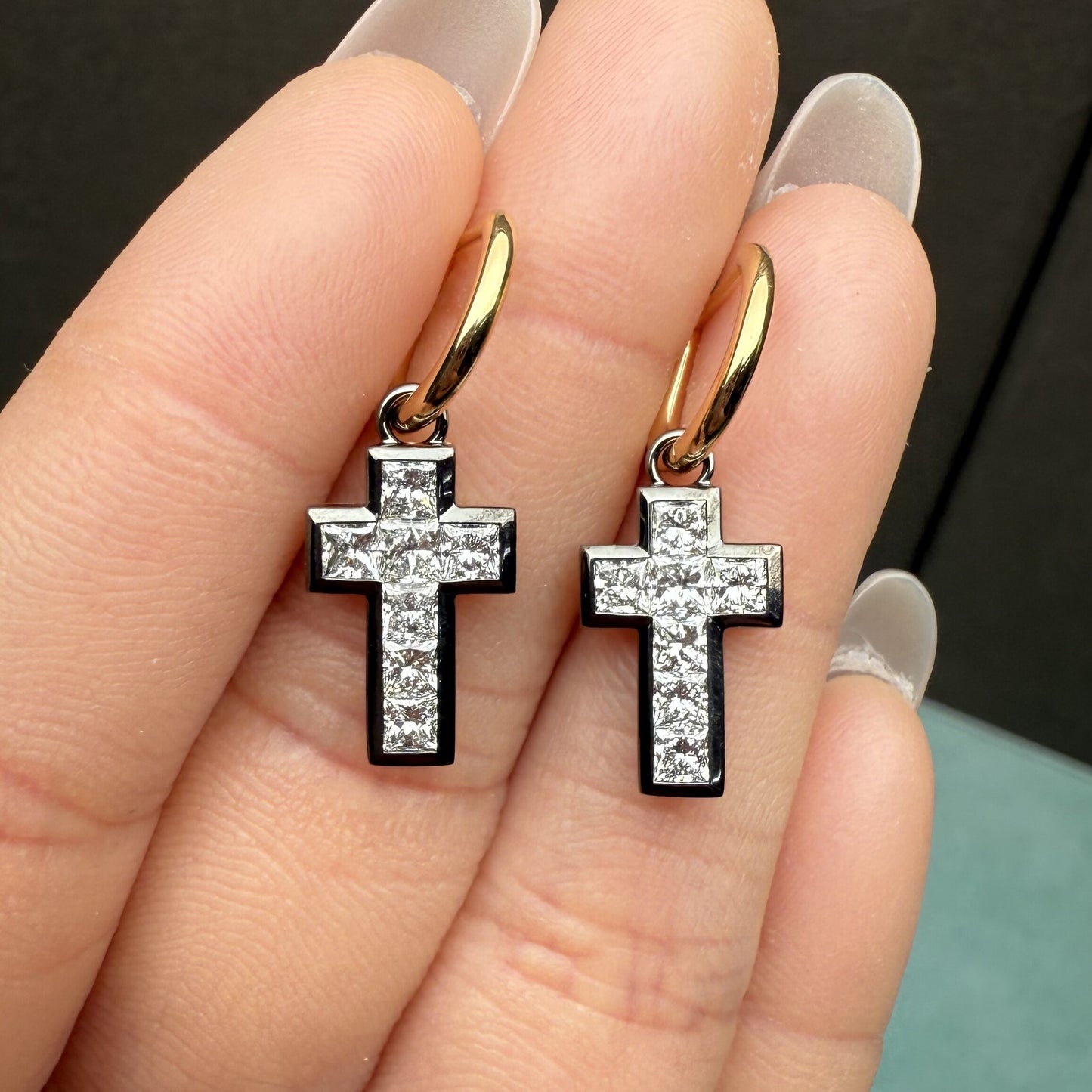 Pirmiana Custom Design 18K Yellow Gold Shell Earrings for Women HPHT Lab Grown Diamond Jewelry